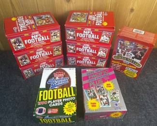 (9) Boxes NFL Football Cards