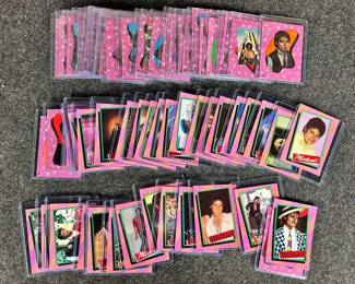 Assorted 1984 Topps, Michael Jackson Trading Cards, Series 1 and Stickers