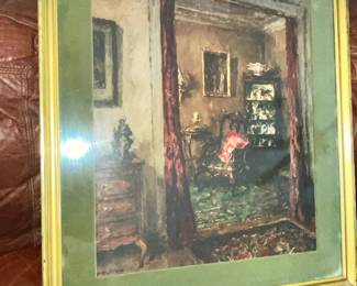 INTERESTING FRAMED PRINT BY W. BLANKE