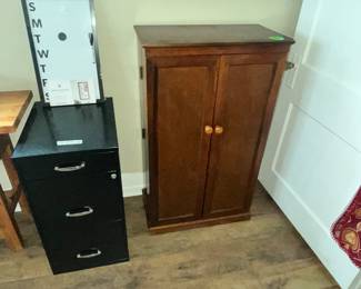 FOLD-OPEN VIDEO STORAGE CABINET & FILE CABINET