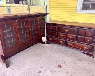 SOLID PINE CHINA CABINET