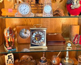 Clocks, Yerba Mate cups, carousel horses and other worldly collectibles
