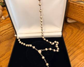 Sterling rosary beads