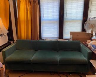 1960s Knoll Mohair blue/green Teal Sofa