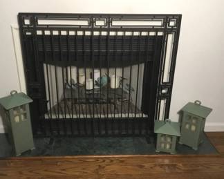 002 Wrought Iron Fireplace Screen