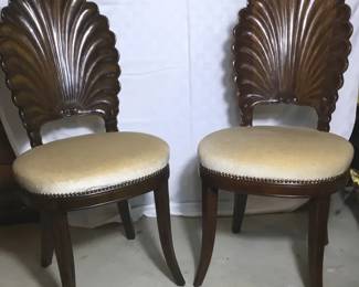 Scallop Back Chair Pair