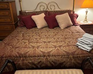King Brass Bed - upstairs