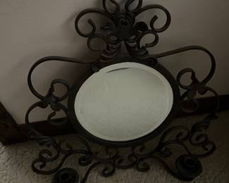 Heavy  Metal Wall Mirror - upstairs