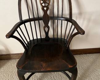 1 of 2 vintage wood chairs - upstairs