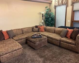 Sectional Sofa with coordinating ottoman (there are actually 2 ottomans)