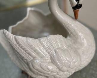 Ceramic swan