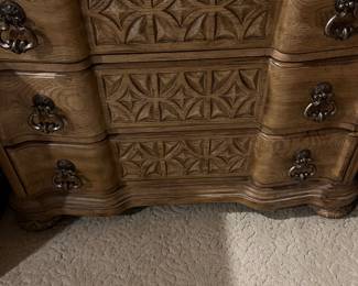 Bernhardt 3 drawer oversize nightstand or small chest.  1 of 2