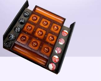 Venetian Glass Tic Tac Toe in Box $95.00