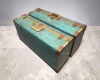 Two Hardshell Vintafe Suitcases $120.00