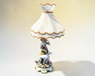 Capodimonte porcelain figural table lamp $395.00