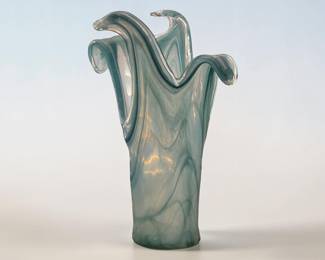MCM Murano Art Glass Hamdkerchief Vase 15 inches $175.00