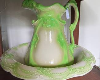 Antique pitcher and bowl