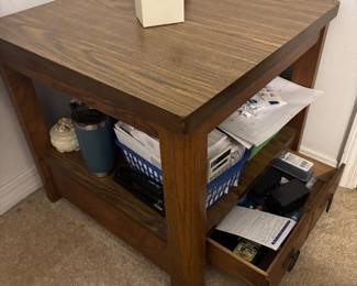 End Table with drawer $60.00  23"w 23"d 21"t