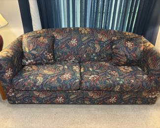 Sleeper Sofa Green Floral Paisley $400.00    82" L 35"D 32"T