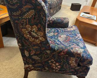 Queen Ann Wingback Chair $ 250.00 (matches sofa) 31" W 27" D 38"T