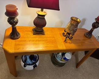 Oak Sofa Table $175.00  48"L 16" D 26"T