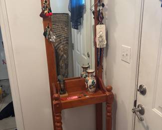 Maple Hall Tree $ 150.00  19"w 10.5"d 77"t