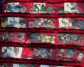 Tons of costume jewelry; ear rings, necklaces and more!