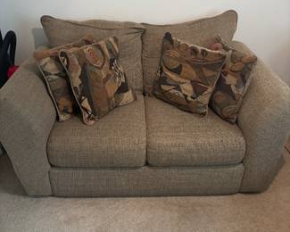 Love Seat Beige Fabric $200.00    65"w 36" d 32" t