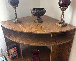 3 Tier Corner Shelf $60.00   42"w 30"l 30"d 29"t