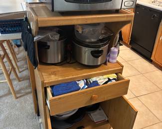 Kitchen Microwave Cart $ 75.00  24.5"w 16.5"d 45"t