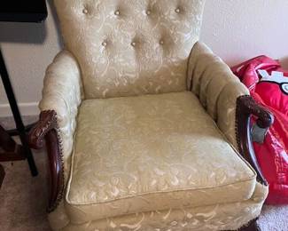 Vintage Mid-Century Fabric Armchair
