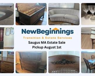Saugus MA Estate Sale Pickup August 1st