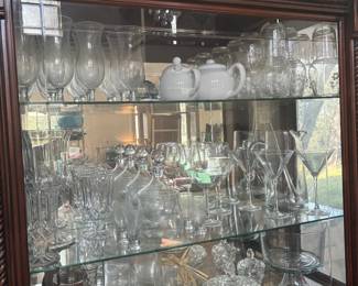 04 Curio Cabinet Crystal Decanters