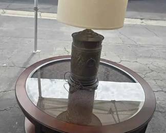 16CT124VVintage Doma Scandinavian Coffee Table and Bronze Lamp