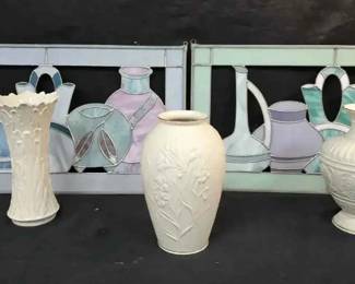15CT209VLenox vases with vase themed stained glass