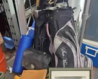 16CT133Sport Enthusiast Lot Eight Golf Clubs And More
