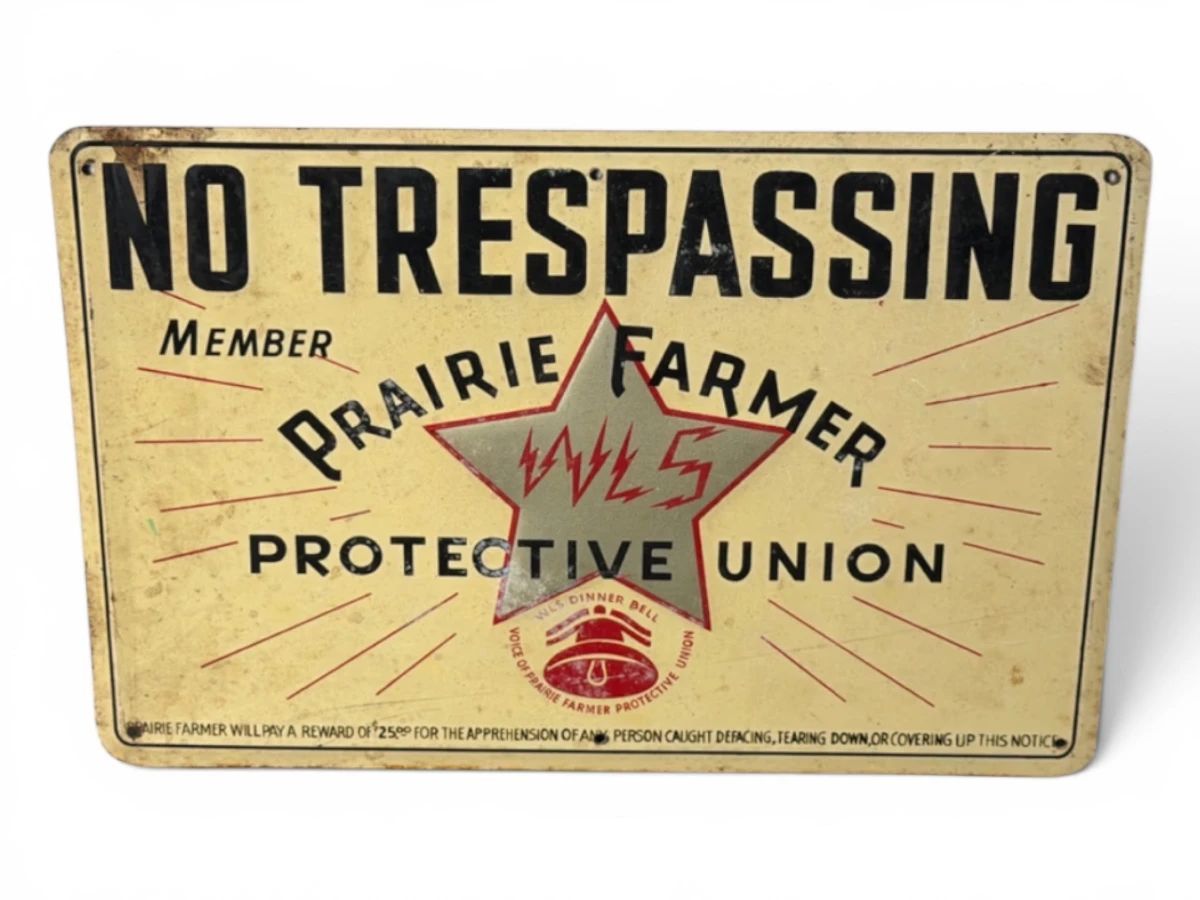 Prairie Farming no trespassing sign