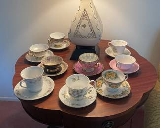 Antique Table and Teacups