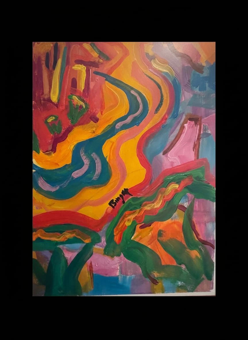 Abstract Expressionist Painting by Binyap