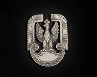 Polish Air Force Eagle Cap Badge B