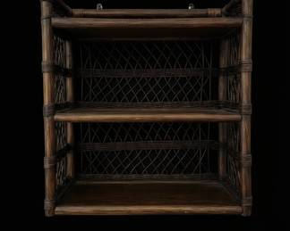 Vintage Rattan and Wicker Bar Cart