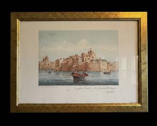 Senglea Point in the Grand Harbour, Malta Print by S. P. Rose