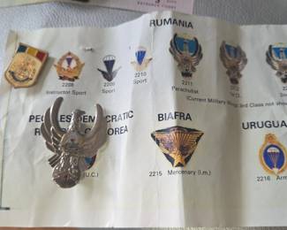 Collection of International Parachutist Badges