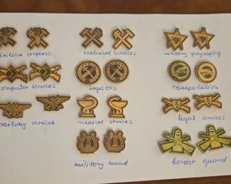 Hungarian Peoples Army Collar Tab Insignia Set