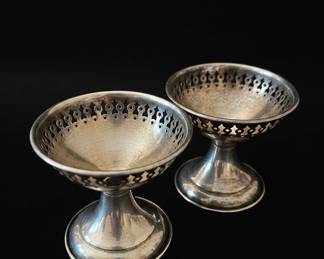 Pair of silver sherbet cup holders second image