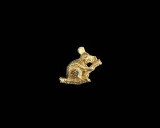 k Gold Mouse Figural Charm