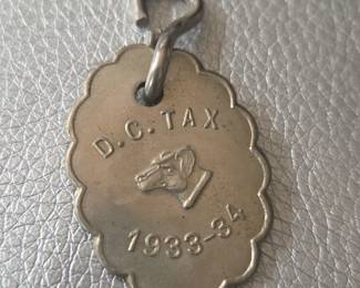 District of Columbia Dog Tax Tag