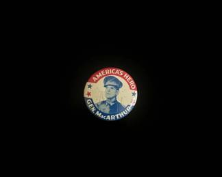 General Douglas MacArthur Americas Hero Campaign Button