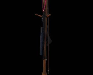 Traditional Turned Wood Coat Rack