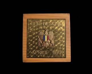 Moldovan Coat of Arms Commemorative Plaque April